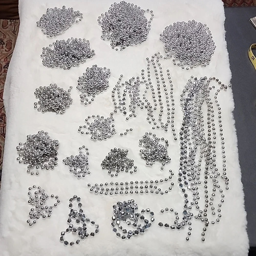 Sparkling ✨️ SILVER COLOR Beads for crafters.